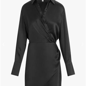 Favorite Daughter The Dinner Party Dress Black Satin Mini Dress Never Worn New